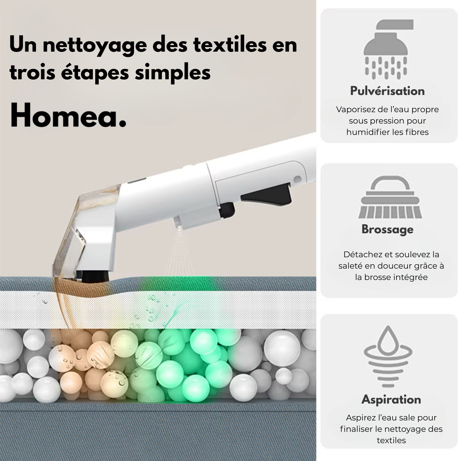 Shampouineuse ProClean 130 – Canapé, tissus et tapis
